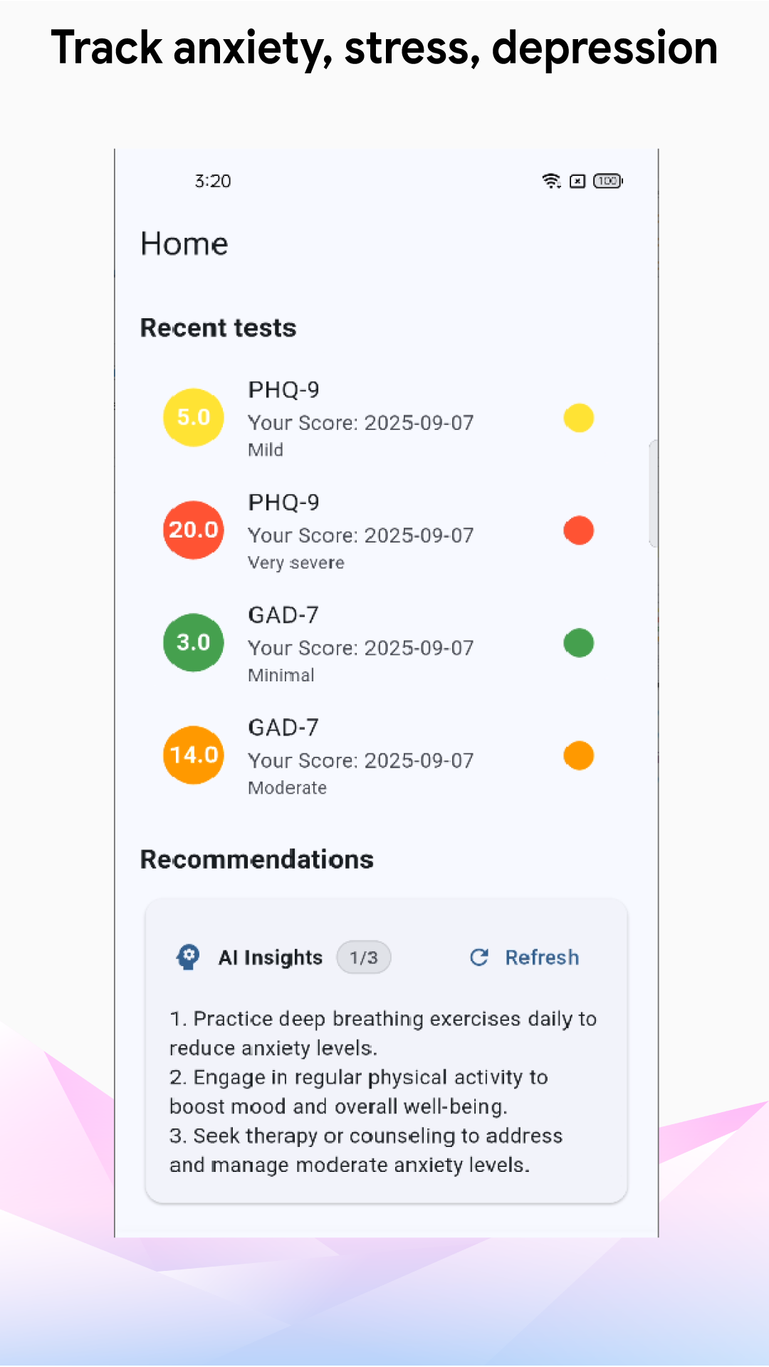 MenGauge App Screenshot 1