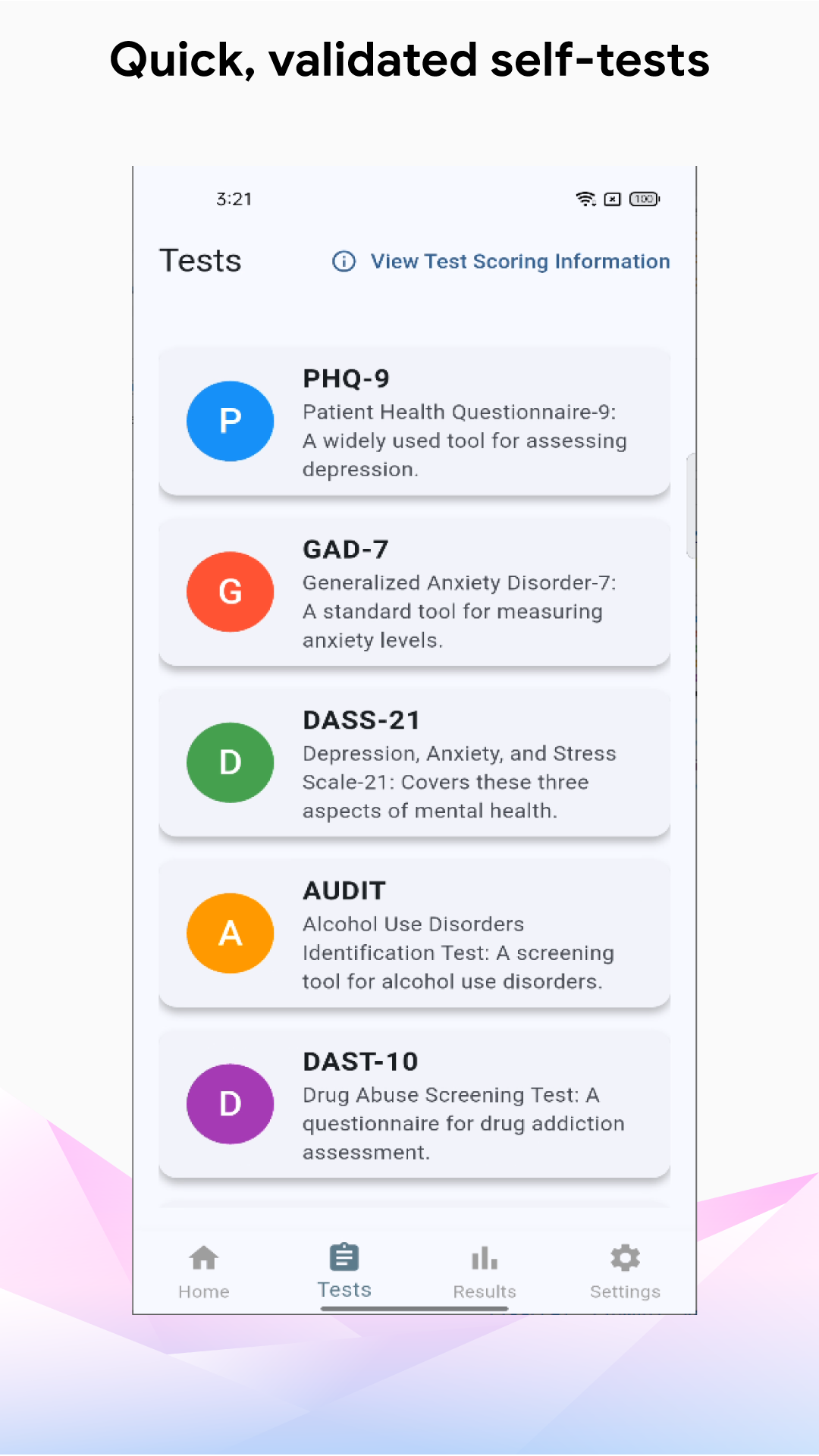 MenGauge App Screenshot 2
